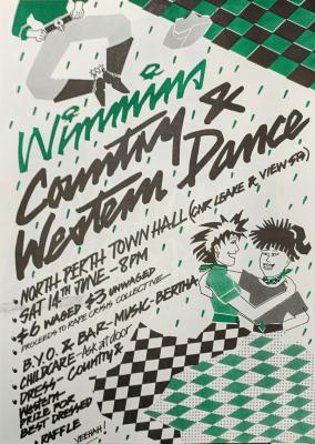Wimmins Country and Western Dance Poster