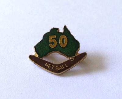 50th Anniversary Pin Australian Netball