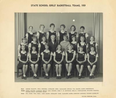 State Schoolgirls 1959 Team Photo