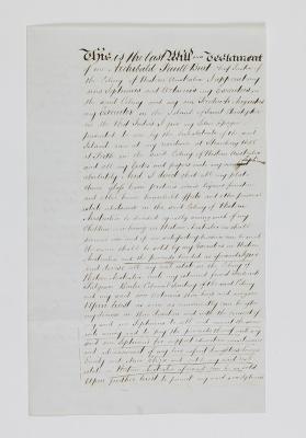WILL, COPY, ARCHIBALD PAULL BURT