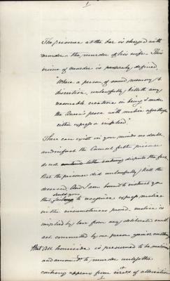 JURY DIRECTION, BY ARCHIBALD PAULL BURT, MURDER TRIAL OF KENNETH BROWN, 1876