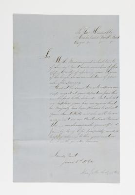 LETTER, UNSIGNED COPY OF TESTIMONIAL FROM INHABITANTS OF SANDY POINT, ST KITTS TO ARCHIBALD PAULL BURT