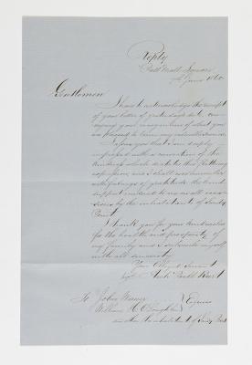 LETTER, COPY, ARCHIBALD PAULL BURT TO THE INHABITANTS OF SANDY POINT, ST KITTS