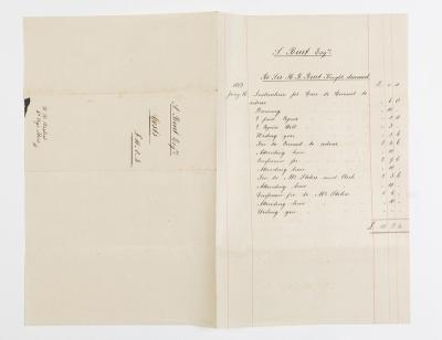 BILL OF COSTS, SEPTIMUS BURT RE WILL OF H.B. BURT