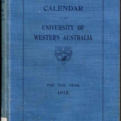 Calendar of the University of Western Australia