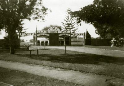 CLAREMONT OVAL IN WARTIME