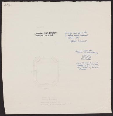 PLAN - SKETCH OF COLISEUM TICKET BOX PRIOR TO RESTORATION (BASE)
