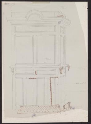 PLAN - SKETCH OF COLISEUM TICKET BOX PRIOR TO RESTORATION (LEFT SIDE)