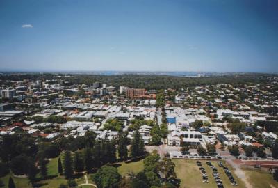 PHOTOGRAPH: AERIAL PHOTOGRAPH OF MUELLER PARK LOOKING SOUTH