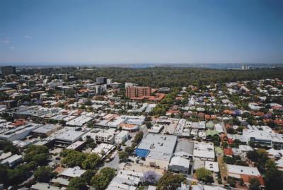 PHOTOGRAPH: AERIAL IMAGE OF COGHLAN STREET LOOKING SOUTH TO KINGS PARK AND SWAN RIVER
