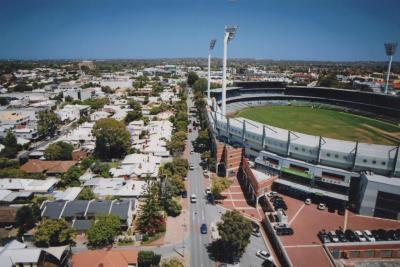 PHOTOGRAPH: AERIAL PHOTOGRAPH OF SUBIACO OVAL AND ROBERTS ROAD LOOKING WEST