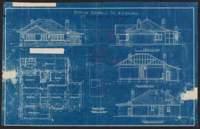 PLAN: PROPOSED RESIDENCE AT LOT 9 DERBY ROAD, SUBIACO, 1937.