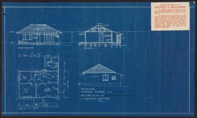 PLAN: PROPOSED RESIDENCE FOR J. SATINOVER, LOT 92, DERBY ROAD, SHENTON PARK