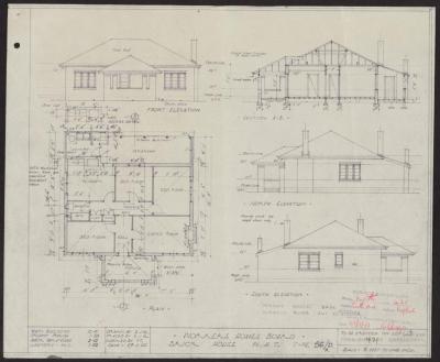 PLAN: 'WORKERS HOMES BOARD BRICK HOUSE, W.H.T. TYPE 56/DR', FOR LOT 421 LUTH AVE, DAGLISH 1947