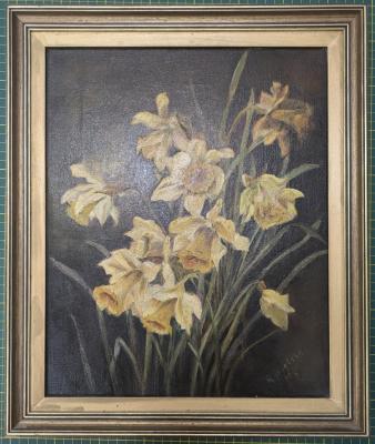PAINTING: 'DAFFODILS', EDITH RAE DAGLISH, OIL