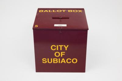 BALLOT BOX: CITY OF SUBIACO, MAROON AND GOLD