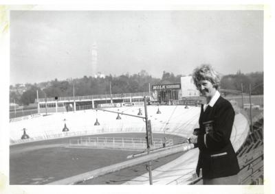 Photograph: Dot Lavater, State Team, Interstate Tournament, Stadium