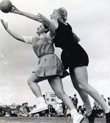 Photograph: All Australia Tournament, Action, Ingrid Huisken Reaching to Deflect