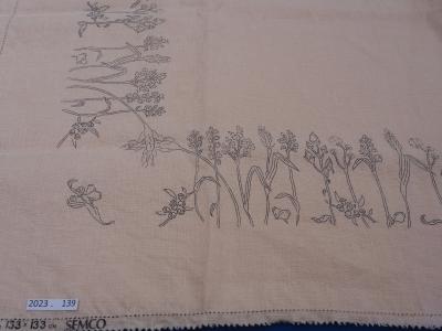 STAMPED LINEN, TABLE CLOTH,
