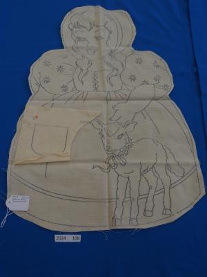 STAMPED LINEN, APRON, CHILD