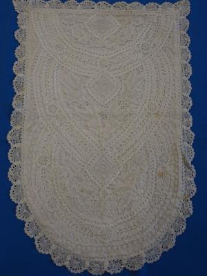 LACE, TAPE, NEEDLE LACE, BASINET COVER