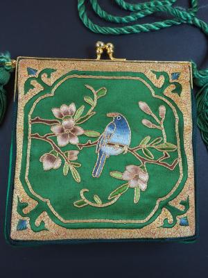 NEEDLEPAINTING, GOLD WORK, BAG