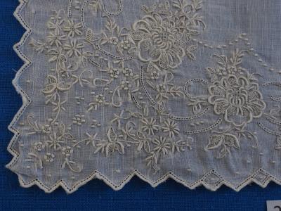 WHITEWORK, HANDKERCHIEF