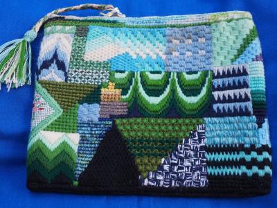 Reverse of canvas work bag