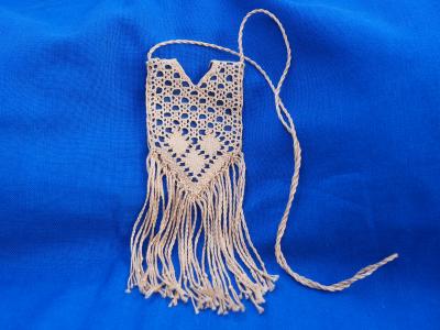 Lace bobbin bag/amulet