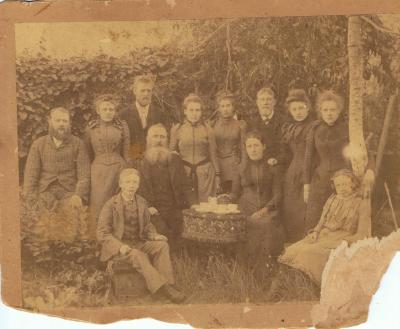 CAPORN FAMILY IN A GARDEN