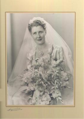 STUDIO PORTRAITS OF THELMA MERCER AND HER BRIDAL PARTY