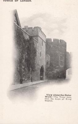 POSTCARD: TOWER OF LONDON SERIES - VIEW ALONG THE ORDER WARD