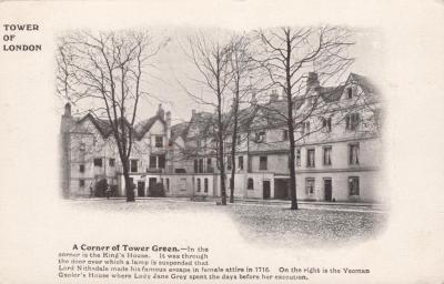 POSTCARD: TOWER OF LONDON SERIES - CORNER OF TOWER GREEN