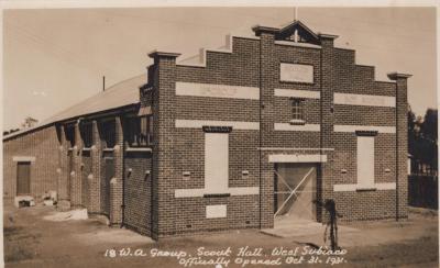 POSTCARD: SCOUT HALL, WEST SUBIACO [LATER RENAMED SHENTON PARK]