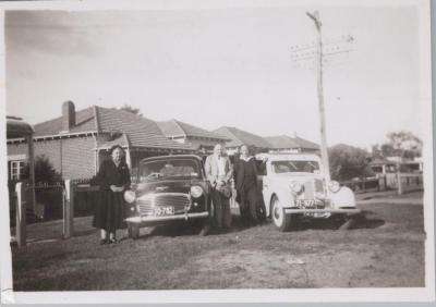 PHOTOGRAPH: PEARL CONGDON, BERT CONGDON, AND AN UNKNOWN MAN, THELMA GREEN BEQUEST