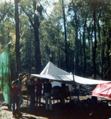 PHOTOGRAPH: FIRST SHENTON PARK SCOUT TROOP NANGA CAMP 1978