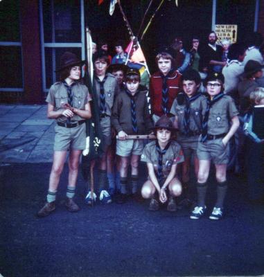 PHOTOGRAPH: FIRST SHENTON PARK SCOUT TROOP SCOUT WEEK PARADE 1978