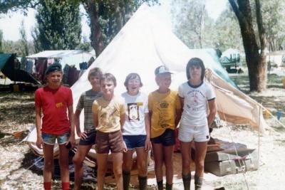 PHOTOGRAPH: FIRST SHENTON PARK SCOUT TROOP - JAMBOREE PERRY LAKES 1979-1980