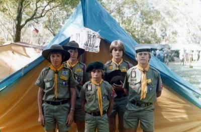 PHOTOGRAPH: FIRST SHENTON PARK SCOUT TROOP - JAMBOREE PERRY LAKES: 1979-1980