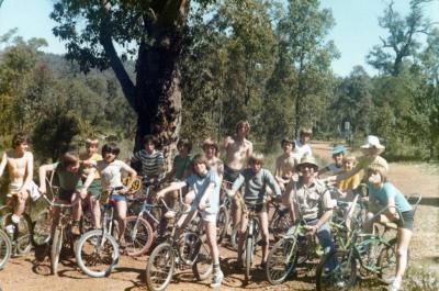PHOTOGRAPH: FIRST SHENTON PARK SCOUT TROOP- BIKE SCRAMBLE CAMP 1980