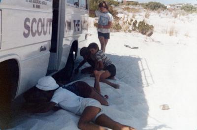PHOTOGRAPH: FIRST SHENTON PARK SCOUT TROOP- LANCELIN CAMP 1981