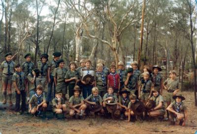 PHOTOGRAPH: FIRST SHENTON PARK SCOUT TROOP- PINGELLY CAMP, 25-17 APRIL 1981