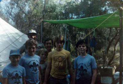 PHOTOGRAPH: FIRST SHENTON PARK SCOUT TROOP- CAMP OUT 82