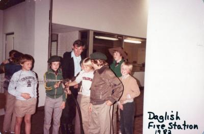 PHOTOGRAPH: FIRST SHENTON PARK SCOUT TROOP - DAGLISH FIRE STATION 1982