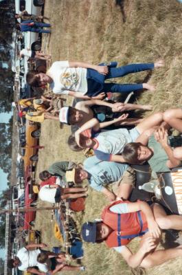 PHOTOGRAPH: FIRST SHENTON PARK SCOUT TROOP - GROUP PHOTO NEAR CAR PARK