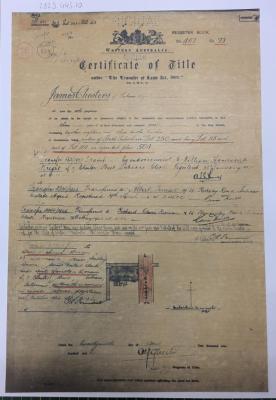 CERTIFICATE OF TITLE: LOT 250, CHESTER STREET, SUBIACO