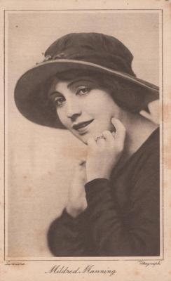 POSTCARD: MILDRED MANNING PORTRAIT
