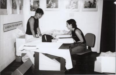PHOTOGRAPH: TEXTILE CONSERVATION PROJECT WORKSHOP AT SUBIACO MUSEUM WITH PATRICIA MONCRIEFF OCTOBER 1999