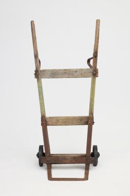 TROLLEY: OLD HAND TROLLEY, METAL AND WOOD