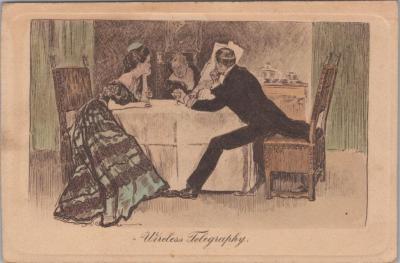 POSTCARD: 'WIRELESS TELEGRPAHY', TO JAMES DENNIS